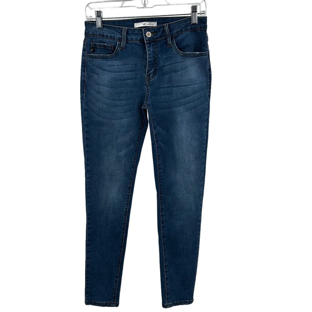 KanCan Women Size 27 Skinny Jeans Dark Wash Mid Rise Blue Denim KC11214LGH Comfy